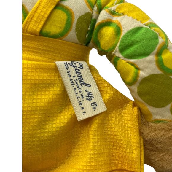 Vintage 60s 70s Gund Plush Rabbit 15" MOD Hippie Polka Dot print Retro Plushie - Picture 5 of 6